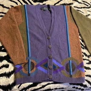 Wool blend multicolor cardigan, size SP,new
